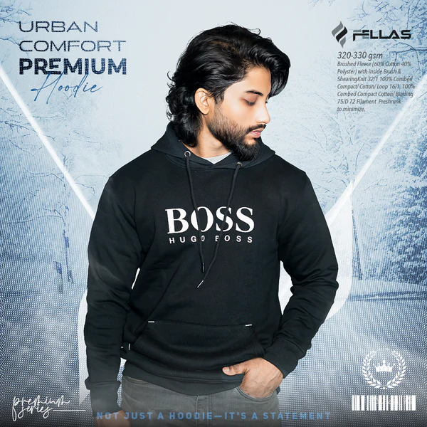Boss Premium Hoodie- Black